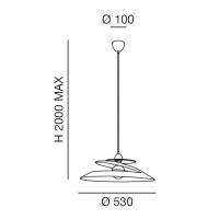 Fabas 3357-40-109 Aragon Lampadario a Sospensione Bronzo