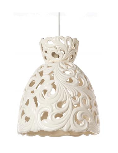L'Arte di Nacchi TL-33 Lampada a Sospensione Ceramica Traforata ø30 cm