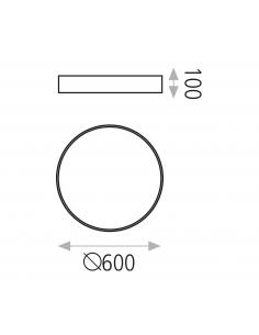 ACB Iluminacion P345360OT Isia Lampada da Soffitto Ø60cm Oro 2