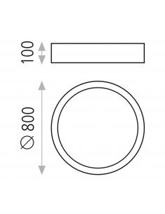 ACB Iluminacion P345381B Isia Lampada da Soffitto Ø80cm Bianca 4000k 2