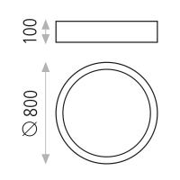 ACB Iluminacion P345381B Isia Ceiling Lamp Ø80cm White 4000k