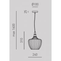 GEA Luce CLEOFE S/10 C Lampada a Sospensione Cobalto