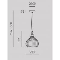 GEA Luce CLEOFE S/11 O Lampada a Sospensione Ocra