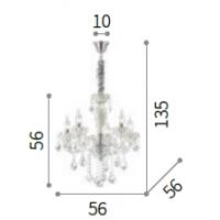 Ideal Lux 034713 Tiepolo SP5 Pendant Lamp