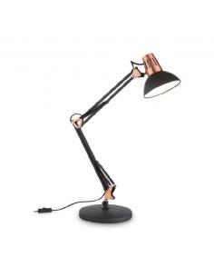 Ideal Lux 061191 Wally TL1 Table Lamp Black Copper