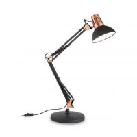 Ideal Lux 061191 Wally TL1 Lampada da Tavolo Nero Rame