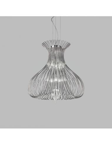 Metal Lux 247140 Silhouette Chandelier Chrome Drop Glass