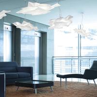 Metal Lux 244.160.02 Sierra Lampadario Ceramica Bianco Opaco Led