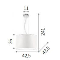 Ideal Lux 009681 Wheel SP3 Suspension Lamp