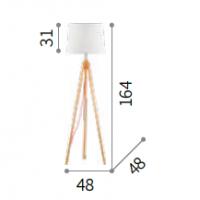 Ideal Lux 121406 York PT1 Lampada da Terra Bianco