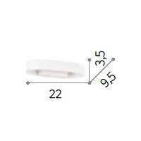 Ideal Lux 115153 Zed AP1 Wall Lamp Oval White