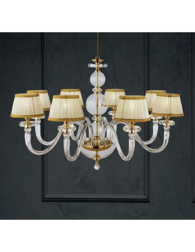 Ciciriello Lampadari LP.BACH/8SP-ORO Bach Suspension Lamp 8L Gold Without Lampshades