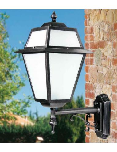 Moretti Luce 830.O.3 Black-Silver Wall Lamp Opal Glass