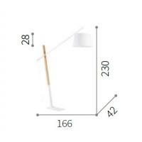 Ideal Lux 207582 Eminent Lampada da terra bianca