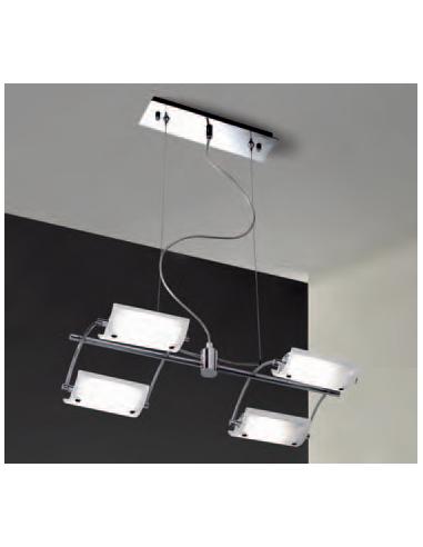 SUSPENSION POLISHED CHROME C/VETRI SATINATI