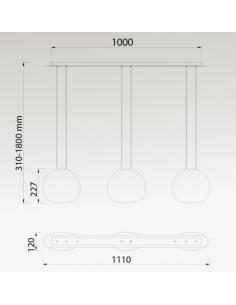 Mantra 6189 Lens Pendant Lamp 2