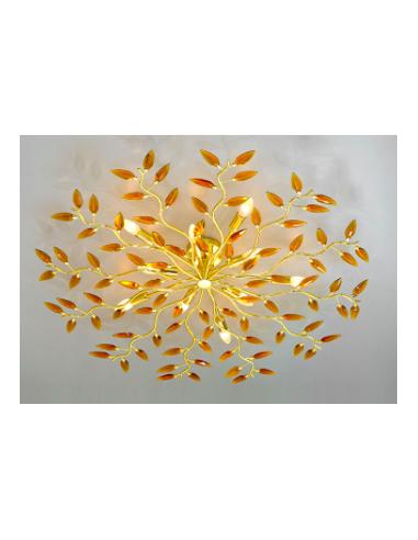 AFFRALUX 2089 ORO Crystallivs Lampada da soffitto oro ambra 10L