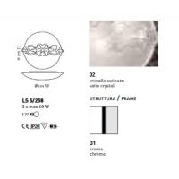 Sillux LS 5/258 Salisburgo Lampada da Soffitto Cristallo satinato