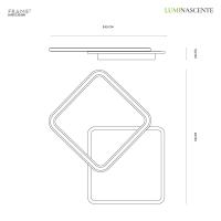 VIVIDA INTERNATIONAL LMS12.21.BN FRAME 63 Ceiling lamp with integrated LED