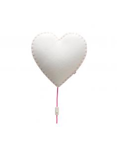 BUOKIDS SFLACO01 SOFTLIGHT Heart applique with pink stitching