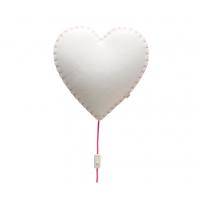 BUOKIDS SFLACO01 SOFTLIGHT Heart applique with pink stitching