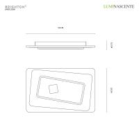 VIVIDA INTERNATIONAL LMS15.20.BI BRIGHTON S Ceiling lamp 50X32 LED 40W