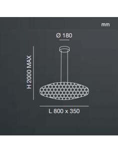 Fabas SUMTER 3693-40-225 Lampada a sospensione led integrato oro opaco 2