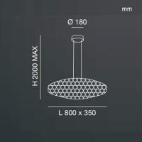 Fabas SUMTER 3693-40-225 Suspension lamp with integrated led matt gold