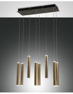 Fabas Prado 3685-46-209 Pendant lamp with integrated black / brass LED