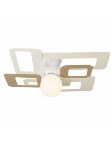 Gibas KUADRA 173/76 / C89 Metal ceiling light 1 x E27 milk and honey color
