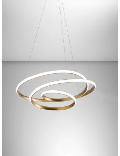 Gea Luce DIVA DIVAS/G/O Suspension lamp with integrated LED brushed gold
