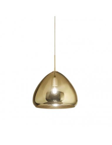 Fabas - GLOW 3667-45-118 Suspension lamp Glass 1xE27 Brass Ø 35 cm