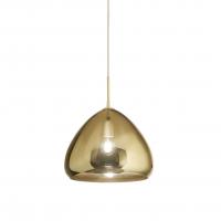 Fabas - GLOW 3667-45-118 Suspension lamp Glass 1xE27 Brass Ø 35 cm
