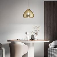 Fabas - GLOW 3667-45-118 Suspension lamp Glass 1xE27 Brass Ø 35 cm