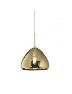 Fabas - GLOW 3667-40-118 Suspension lamp Glass 1xE27 Brass Ø 25 cm