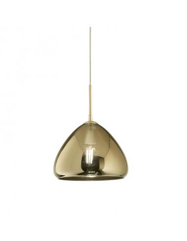 Fabas - GLOW 3667-40-118 Lampada a sospensione Vetro 1xE27 Ottone Ø 25 cm