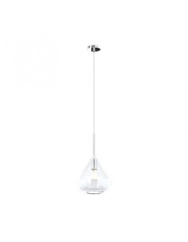 Top Light - Kona 1177CR / S1-TR Chrome suspension lamp 1 light clear glass