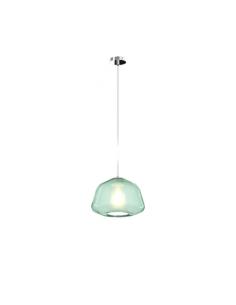 Top Light - Double Skin 1176/CR/S1-ALPHA-VE Suspension chandelier with chrome structure glass  color Green