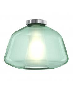 Top Light - Double Skin 1176/CR/PL1-ALPHA-VE Ceiling lamp with chrome structure green glass