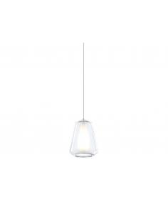 Top Light - Double Skin 1176/BI/S1-GAMMA-TR Suspension lamp in transparent glass