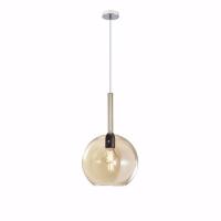 Top Light - Future 1155/CR/SG-AM Suspension lamp in chrome amber glass Ø25 cm