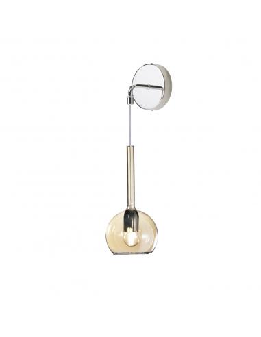Top Light - Future 1155/CR/A-AM Applique struttura cromo vetro ambra