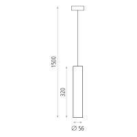 ACB Iluminacion C37640B Zoom Lampadario a sospensione tubo Led GU10 Bianco