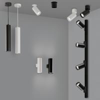 ACB Iluminacion C37640N Zoom Lampadario a sospensione tubo Led GU10 Nero