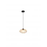 Fabas 3583-40-125 Fiordaliso Suspension lamp oval amber striped glass