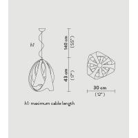 Slamp - Goccia GOC76SOS0000WM Lampada a sospensione 1 luce E27 Tetra