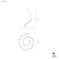Vivida International 0029.40.SA W Flame Lampada da tavolo Led integrato 3000K sabbia
