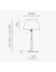 Gea Luce - Tara TARALB Table lamp 1 x E27 white + chrome finish 2