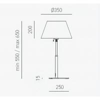 Gea Luce - Tara TARALB Lampada da tavolo 1 x E27 finitura bianco + cromo