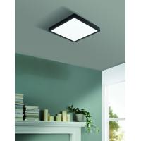 Eglo 99245 Fueva 5 Lampada da soffitto quadrata 28cm Led 3000K nero